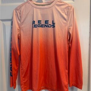 Reel Legends Linnea Lea Szymansky Boys Long Sleeve Ombre Reel Tec Shirt. Size L